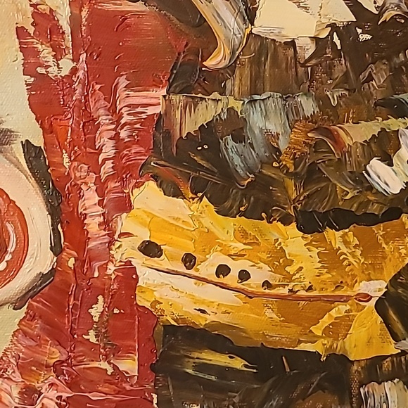 B. Bradbury Signed Circus Clown Oil Painting on Canvas 24"x20" Home/Kids Room - Picture 5 of 9